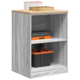 Armario de garaje de madera maciza pino gris Sonoma 60x51x85 cm de , Armarios industriales - Ref: Foro24-860549, Precio: 68,2...