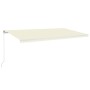 Toldo retráctil manual crema 600x350 cm de vidaXL, Toldos - Ref: Foro24-3069037, Precio: 577,39 €, Descuento: %