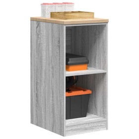 Armario de garaje de madera maciza pino gris Sonoma 40x51x85 cm de , Armarios industriales - Ref: Foro24-860540, Precio: 54,8...
