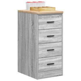Armario de garaje de madera maciza pino gris Sonoma 40x51x85 cm de , Armarios industriales - Ref: Foro24-860594, Precio: 79,8...