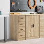 Armario de almacenamiento para garaje Roble Sonoma 30x51x85 cm de , Armarios industriales - Ref: Foro24-860582, Precio: 79,51...