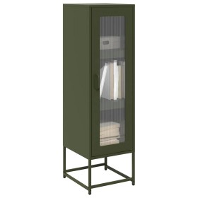 Aparador de acero laminado en frío verde oliva 36x39x123 cm de , Aparadores - Ref: Foro24-853396, Precio: 109,58 €, Descuento: %