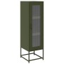 Aparador de acero laminado en frío verde oliva 36x39x123 cm de , Aparadores - Ref: Foro24-853396, Precio: 109,58 €, Descuento: %