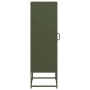 Aparador de acero laminado en frío verde oliva 36x39x123 cm de , Aparadores - Ref: Foro24-853396, Precio: 109,58 €, Descuento: %