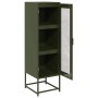 Aparador de acero laminado en frío verde oliva 36x39x123 cm de , Aparadores - Ref: Foro24-853396, Precio: 109,58 €, Descuento: %