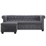 Sofá Chesterfield en L tapizado terciopelo gris 199x142x72 cm de , Sofás - Ref: Foro24-247145, Precio: 686,52 €, Descuento: %