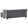 Sofá Chesterfield en L tapizado terciopelo gris 199x142x72 cm de , Sofás - Ref: Foro24-247145, Precio: 686,52 €, Descuento: %