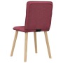 Sillas de comedor 6 unidades tela rojo tinto de , Sillas de comedor - Ref: Foro24-3315593, Precio: 299,31 €, Descuento: %