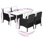 Set comedor de jardín 5 pzas cojines ratán sintético gris claro de , Conjuntos de jardín - Ref: Foro24-3211999, Precio: 499,0...
