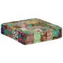 Puf cuadrado pachtwork algodón hecho a mano 50x50x12 cm verde de , Otomanas - Ref: Foro24-246576, Precio: 42,62 €, Descuento: %