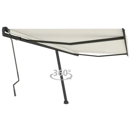 Toldo de pie retráctil manual crema 400x300 cm de vidaXL, Toldos - Ref: Foro24-3069737, Precio: 426,71 €, Descuento: %