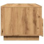 Mesa de centro con luces LED roble artesanal 90x49x40 cm de , Mesas de centro - Ref: Foro24-857711, Precio: 120,88 €, Descuen...