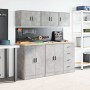 Armario de pared para garaje madera de ingeniería gris hormigón de , Armarios industriales - Ref: Foro24-860631, Precio: 35,8...