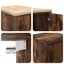 Armarios 2 uds para garaje madera ingeniería roble ahumado de , Armarios industriales - Ref: Foro24-3328300, Precio: 84,48 €,...
