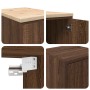 Armarios 2 uds para garaje madera ingeniería marrón roble de , Armarios industriales - Ref: Foro24-3328302, Precio: 87,02 €, ...