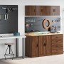 Armarios 2 uds para garaje madera ingeniería marrón roble de , Armarios industriales - Ref: Foro24-3328293, Precio: 76,24 €, ...