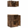 Armarios 2 uds para garaje madera ingeniería roble ahumado de , Armarios industriales - Ref: Foro24-3328309, Precio: 132,66 €...