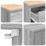 Armarios 2 uds para garaje madera ingeniería gris sonoma de , Armarios industriales - Ref: Foro24-3328337, Precio: 136,61 €, ...
