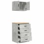 Armarios 2 uds para garaje madera de ingeniería ris hormigón de , Armarios industriales - Ref: Foro24-3328335, Precio: 151,63...