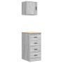 Armarios 2 uds para garaje madera ingeniería gris sonoma de , Armarios industriales - Ref: Foro24-3328328, Precio: 106,41 €, ...
