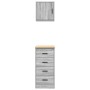 Armarios 2 uds para garaje madera ingeniería gris sonoma de , Armarios industriales - Ref: Foro24-3328328, Precio: 106,41 €, ...