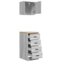 Armarios 2 uds para garaje madera ingeniería gris sonoma de , Armarios industriales - Ref: Foro24-3328328, Precio: 106,41 €, ...