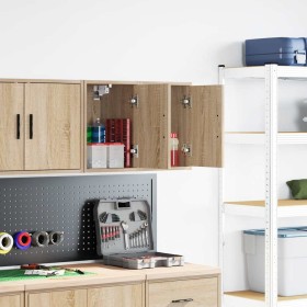 Armarios de pared 2 uds para garaje madera de ingeniería de , Armarios industriales - Ref: Foro24-860612, Precio: 40,27 €, De...