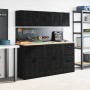 Armarios de pared 2 uds para garaje madera de ingeniería negro de , Armarios industriales - Ref: Foro24-860610, Precio: 44,92...