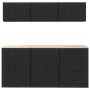Armarios 6 uds para garaje madera de ingeniería negro de , Armarios industriales - Ref: Foro24-3328342, Precio: 518,81 €, Des...