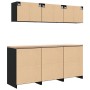 Armarios 6 uds para garaje madera de ingeniería negro de , Armarios industriales - Ref: Foro24-3328342, Precio: 518,81 €, Des...
