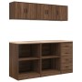 Armarios 6 uds para garaje madera ingeniería marrón roble de , Armarios industriales - Ref: Foro24-3328356, Precio: 302,63 €,...