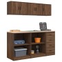 Armarios 6 uds para garaje madera ingeniería marrón roble de , Armarios industriales - Ref: Foro24-3328356, Precio: 302,63 €,...