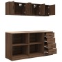 Armarios 6 uds para garaje madera ingeniería marrón roble de , Armarios industriales - Ref: Foro24-3328356, Precio: 302,63 €,...