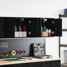 Armarios de pared 2 uds para garaje madera de ingeniería negro de , Armarios industriales - Ref: Foro24-860646, Precio: 100,8...