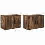 Armarios de pared 2 uds para garaje madera roble ahumado de , Armarios industriales - Ref: Foro24-860652, Precio: 70,37 €, De...