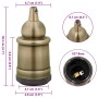 Portalámparas 2 uds bronce E27 de , Accesorios de iluminación - Ref: Foro24-4106540, Precio: 21,20 €, Descuento: %