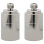 Portalámparas 2 uds níquel satinado E27 de , Accesorios de iluminación - Ref: Foro24-4106537, Precio: 15,60 €, Descuento: %