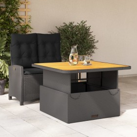 Set comedor de jardín 2 pzas con cojines ratán sintético negro de , Conjuntos de jardín - Ref: Foro24-3277391, Precio: 322,37...