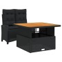 Set comedor de jardín 2 pzas con cojines ratán sintético negro de , Conjuntos de jardín - Ref: Foro24-3277391, Precio: 322,37...