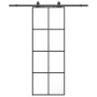 Puerta corredera con juego herrajes negro 76x205 cm ESG vidrio de , Puertas - Ref: Foro24-3375802, Precio: 214,94 €, Descuent...