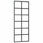 Puerta corredera con juego herrajes negro 76x205 cm ESG vidrio de , Puertas - Ref: Foro24-3375790, Precio: 243,50 €, Descuent...