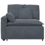 Sofá modular con reposabrazos y cojines gris oscuro 100 cm de , Unidades para sofás seccionales - Ref: Foro24-4104400, Precio...