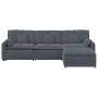 Sofá modular con reposapiés y cojines gris oscuro de , Unidades para sofás seccionales - Ref: Foro24-3321070, Precio: 750,10 ...
