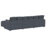 Sofá modular con reposapiés y cojines gris oscuro de , Unidades para sofás seccionales - Ref: Foro24-3321070, Precio: 750,10 ...