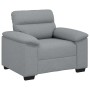 Sillón Sofá Tela Gris Claro 60 cm de , Sofás - Ref: Foro24-4105287, Precio: 166,24 €, Descuento: %