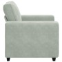 Sillón sofá gris claro 60 cm terciopelo de , Sofás - Ref: Foro24-4105247, Precio: 167,59 €, Descuento: %