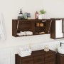 Mueble de pared baño madera ingeniería roble marrón 100x25x40cm de , Tocadores de baño - Ref: Foro24-860109, Precio: 80,36 €,...