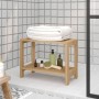 Mesa auxiliar de baño madera maciza de teca 60x30x45 cm de , Accesorios para el baño - Ref: Foro24-340752, Precio: 65,97 €, D...
