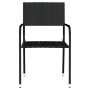 Juego de comedor de jardín 5 piezas negro de , Conjuntos de jardín - Ref: Foro24-3099578, Precio: 182,59 €, Descuento: %