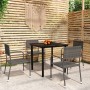 Juego de comedor de jardín 5 piezas gris de , Conjuntos de jardín - Ref: Foro24-3099584, Precio: 182,27 €, Descuento: %